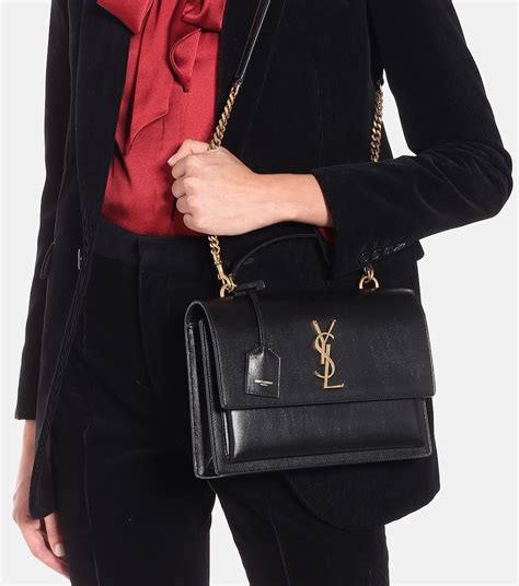 ysl mng s sac|SAINT LAURENT Sunset medium leather shoulder bag .